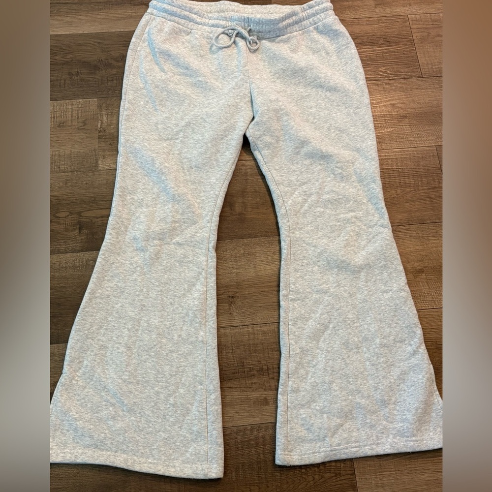 Sunday Light Gray Flare Sweatpants